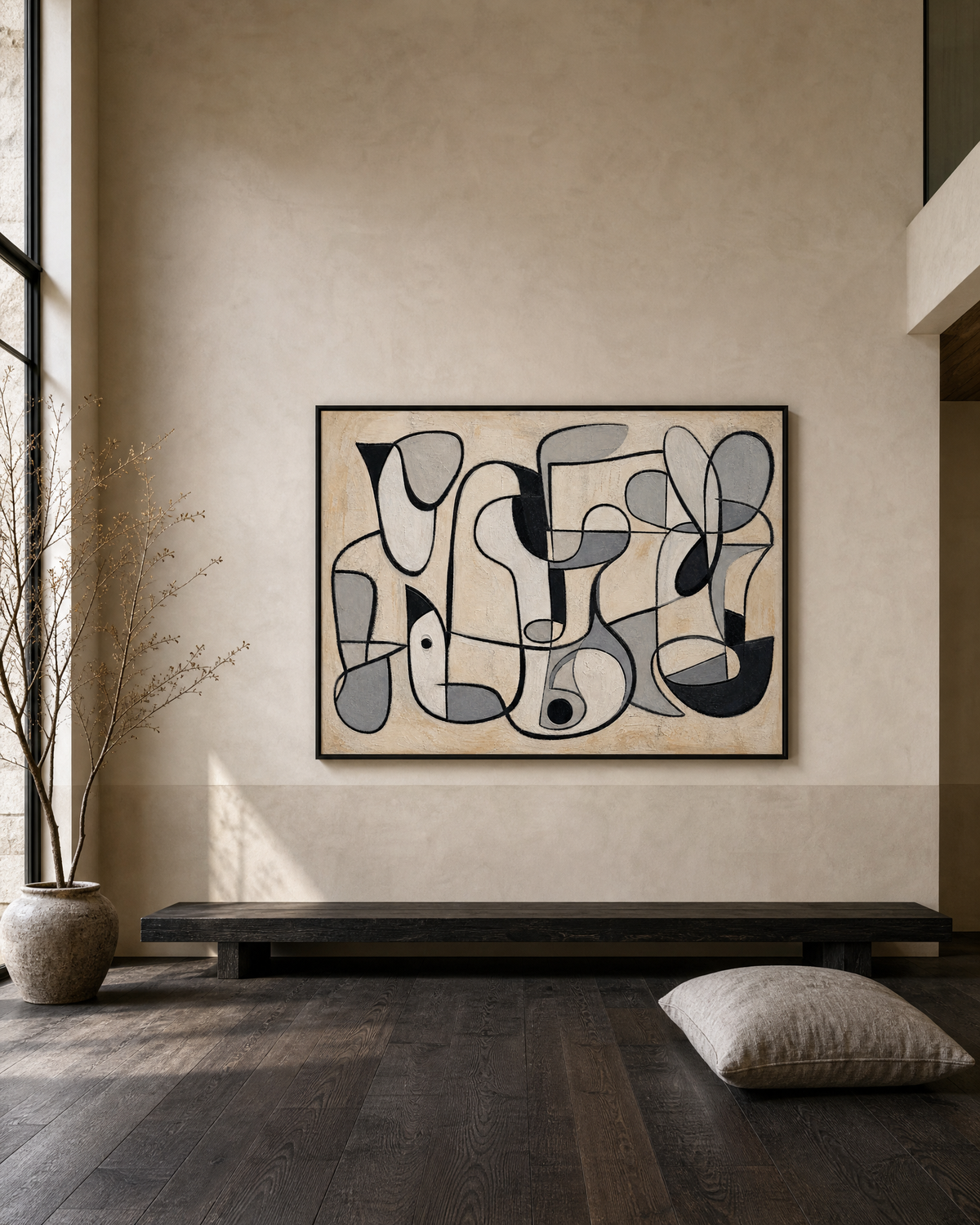 Monochrome Interlocking Forms