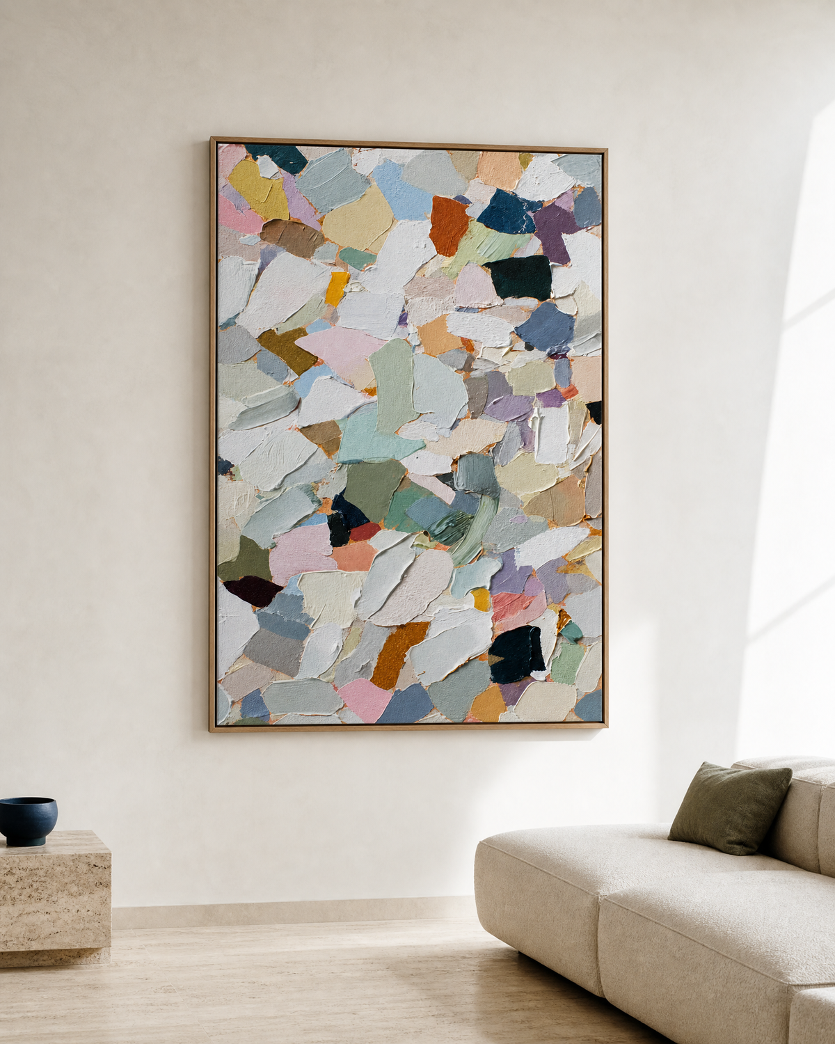 Terrazzo Patchwork Palette Knife Abstract
