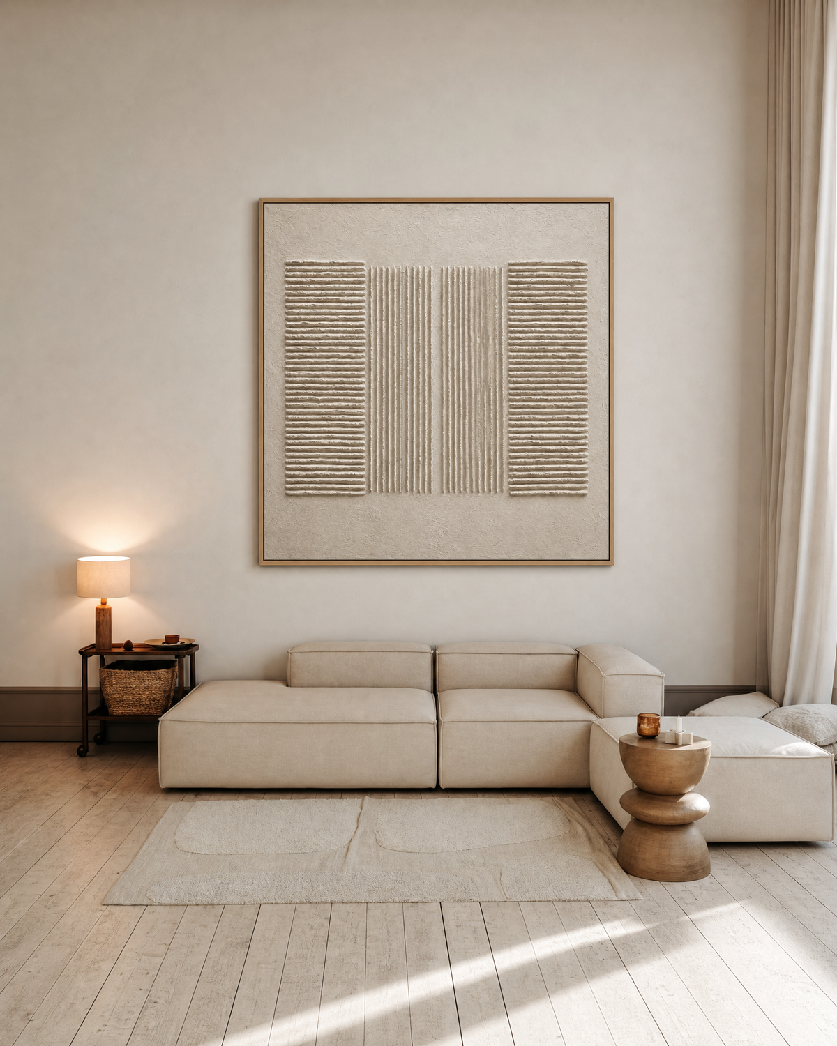 Four Columns of Ribbed Neutral Relief