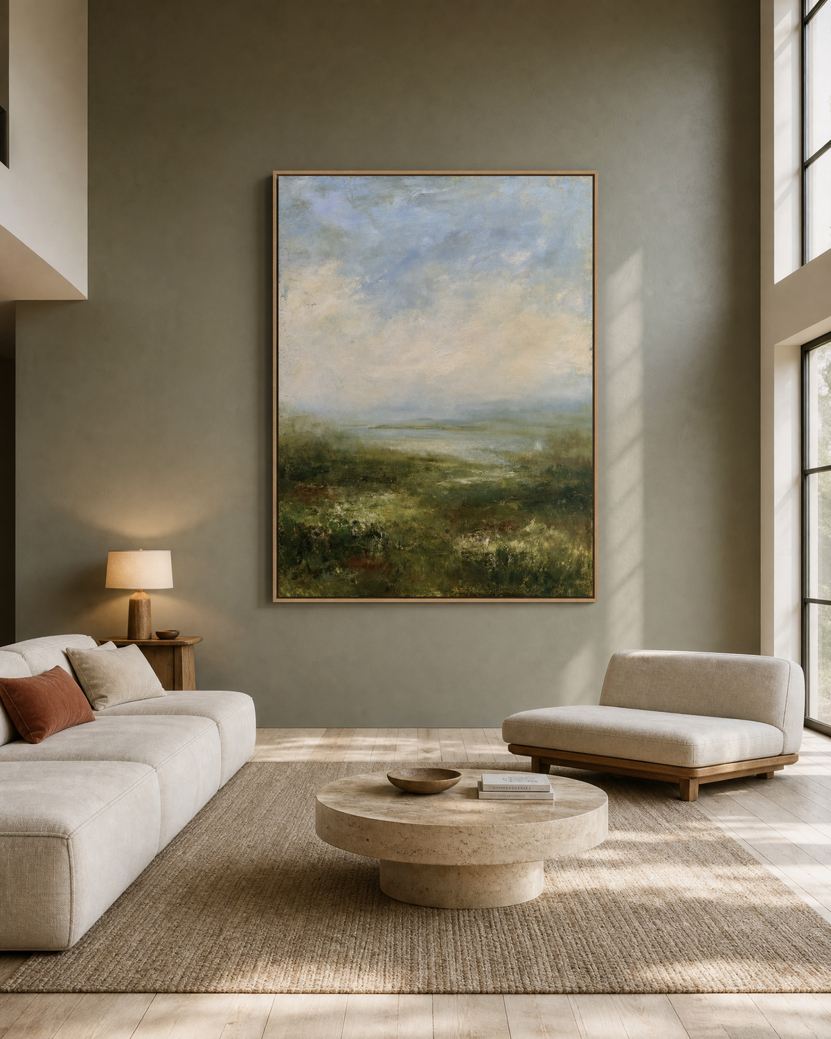 Misty Meadow Marsh Landscape