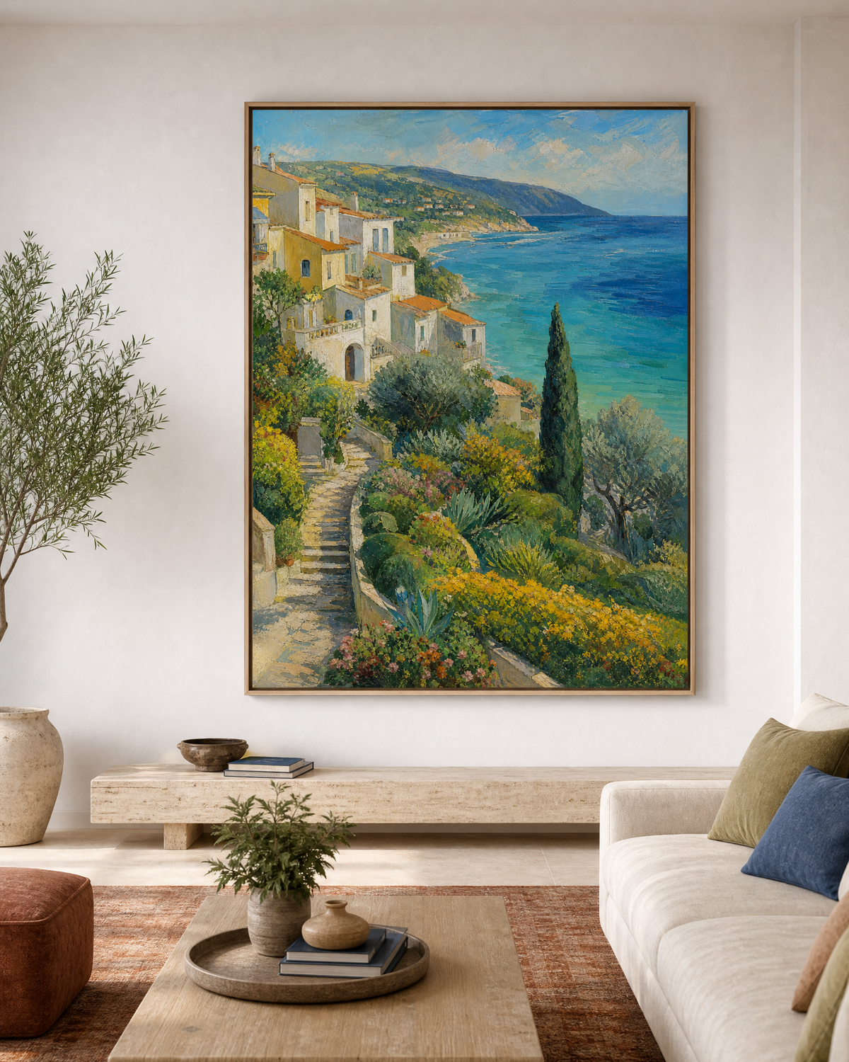 Terraced Gardens Above the Azure Bay