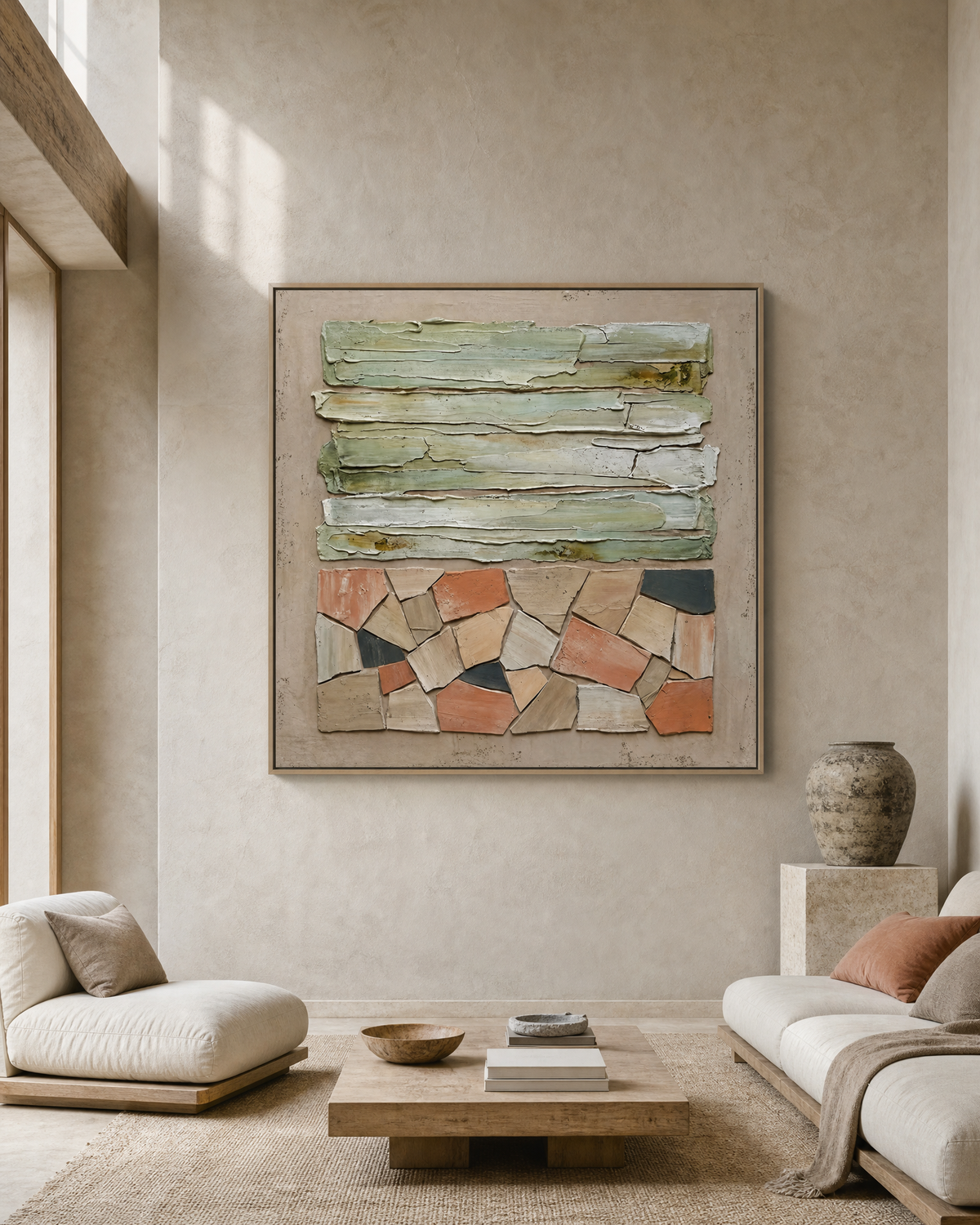 Wabi-Sabi Horizon Plaster Relief