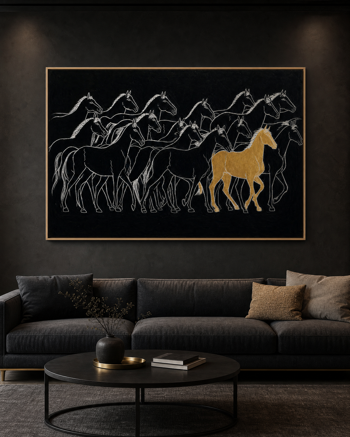 Golden Horse Among the Herd