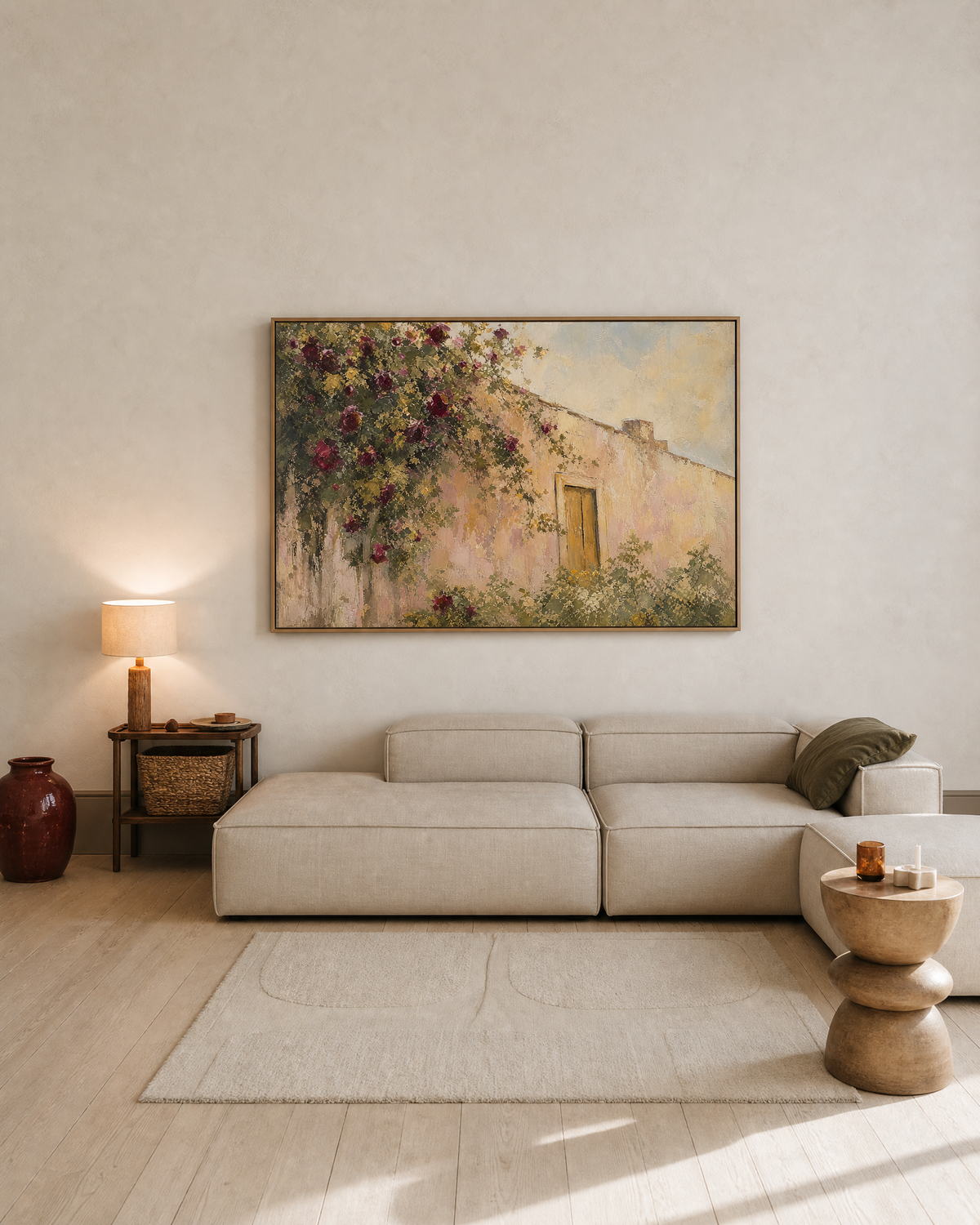Sunlit Villa with Climbing Roses
