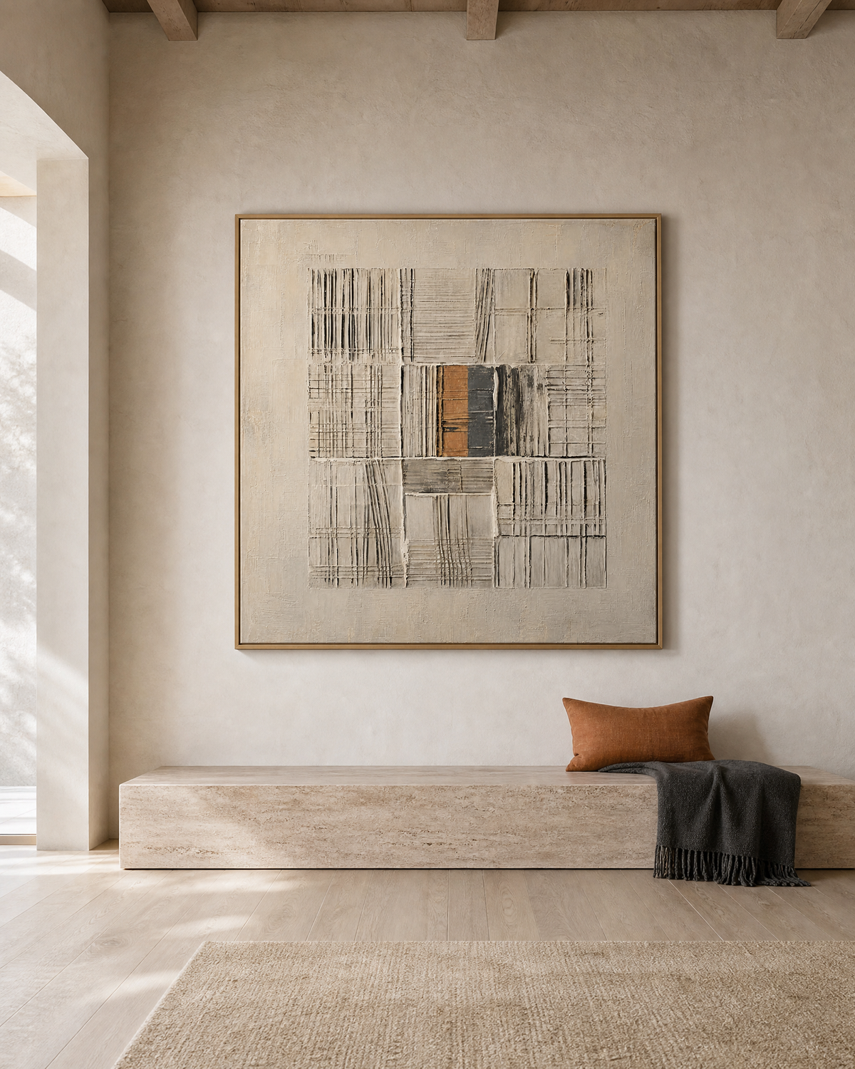 Woven Grid with Ochre
