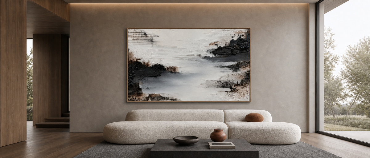 Monochrome Horizon with Umber Accents