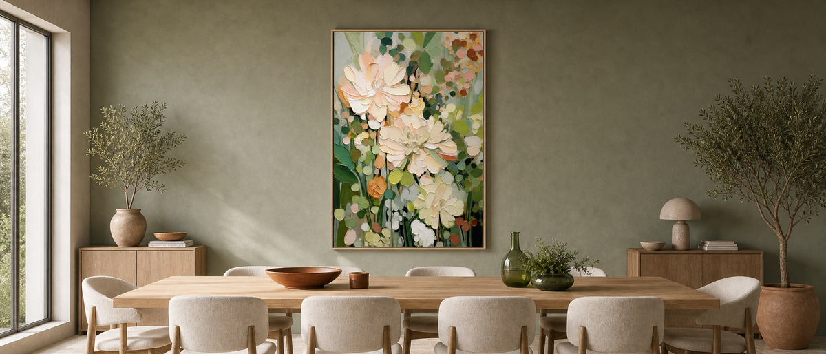 Cream Peonies in Sage Meadow