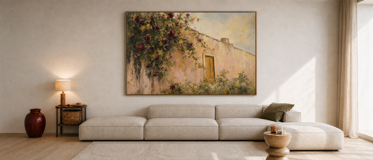 Sunlit Villa with Climbing Roses