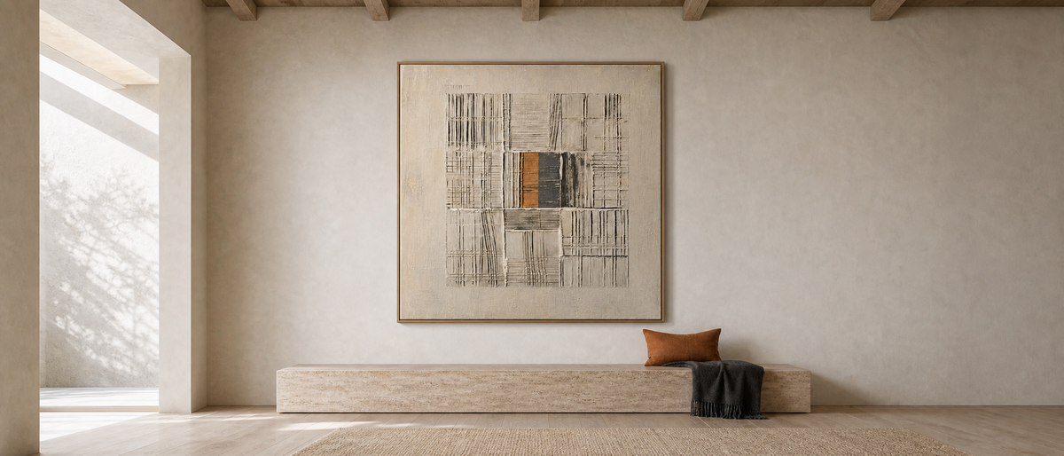 Woven Grid with Ochre