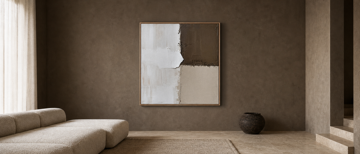 Quadrant Study in Taupe and Cream
