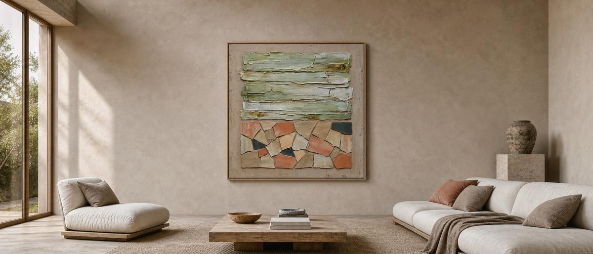 Wabi-Sabi Horizon Plaster Relief