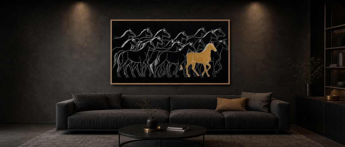 Golden Horse Among the Herd