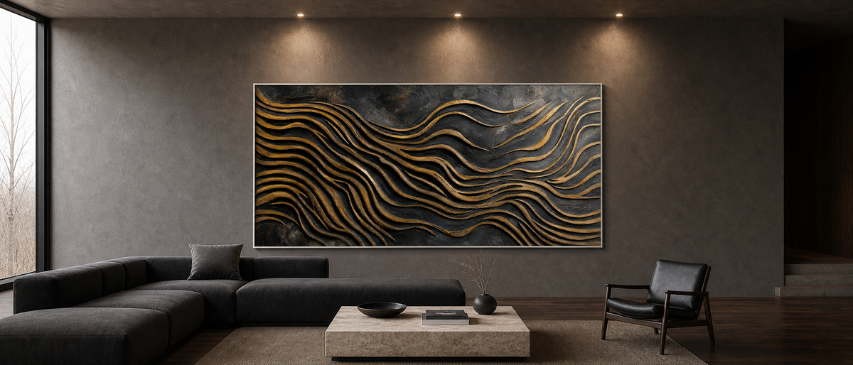 Golden Flow over Charcoal