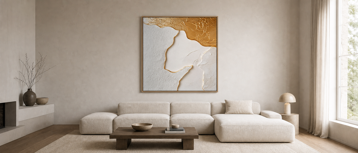 Gilded Cream Topography