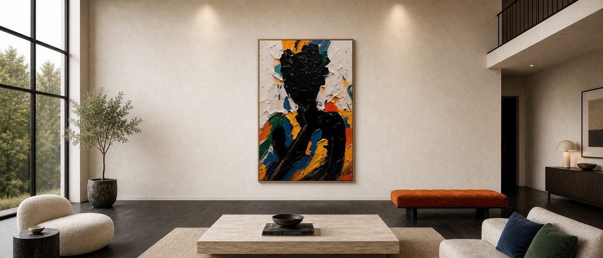 Impasto Silhouette in Ochre