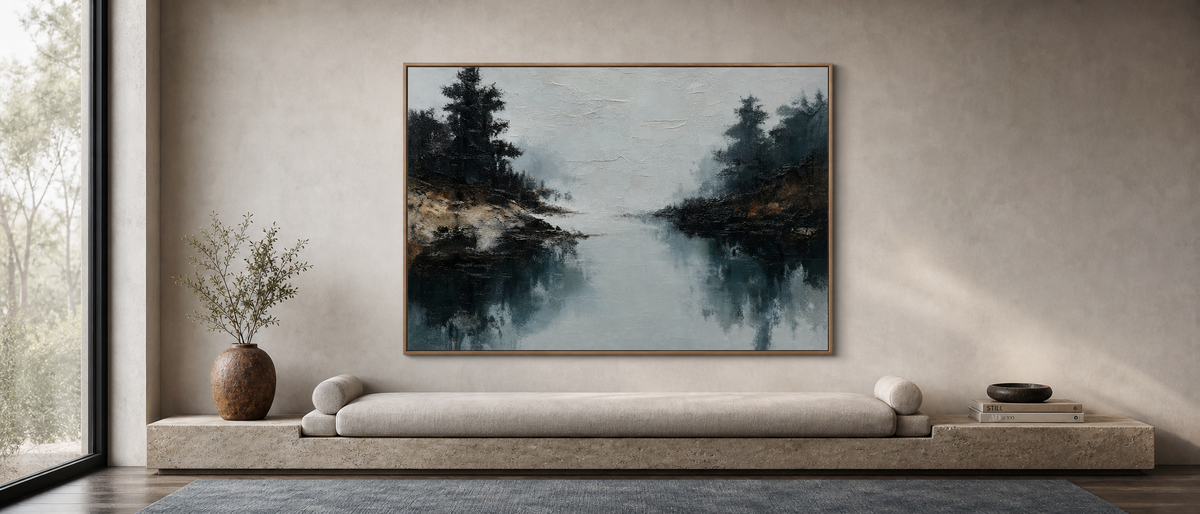 Misty Lake Reflections