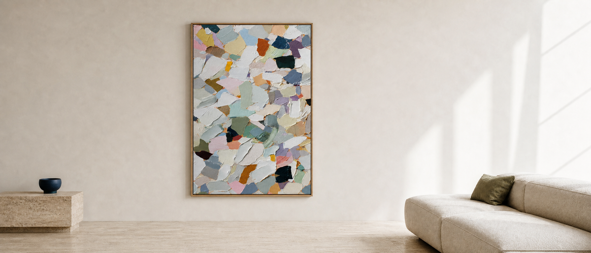 Terrazzo Patchwork Palette Knife Abstract