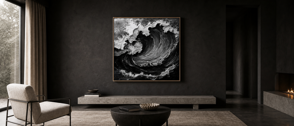 Monochrome Curling Wave