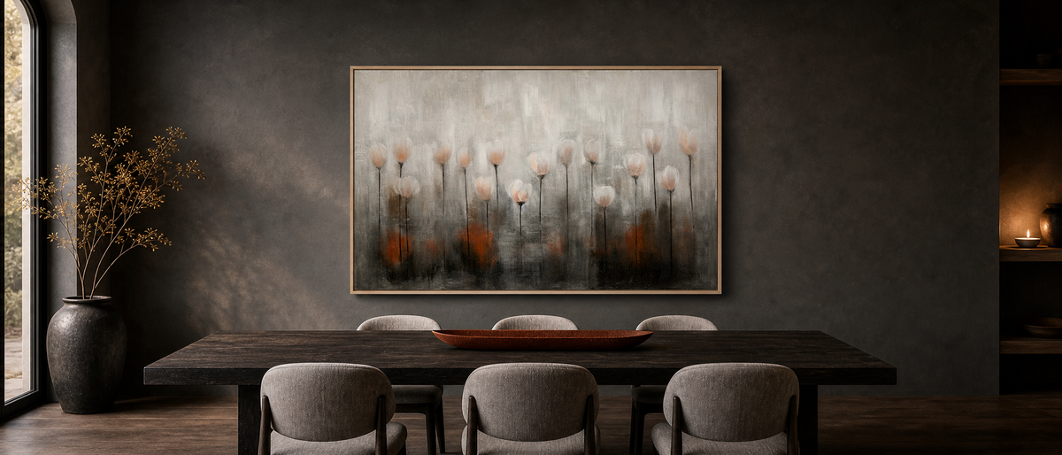Blushing Poppies in Grey Mist