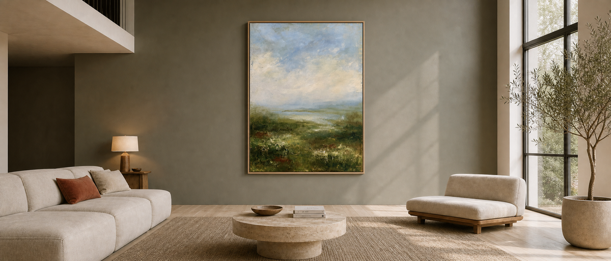 Misty Meadow Marsh Landscape