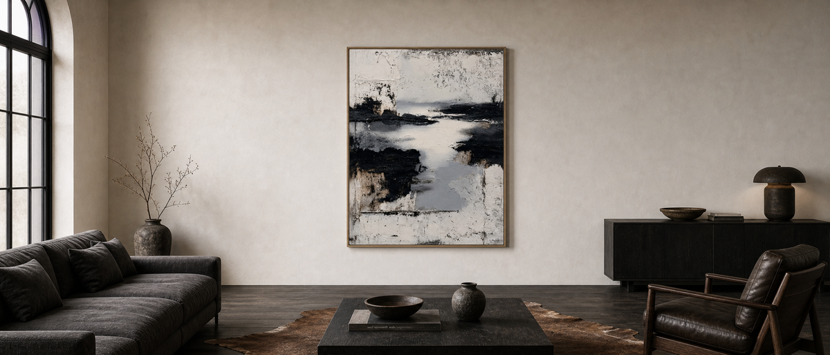 Monochrome Abstract Estuary