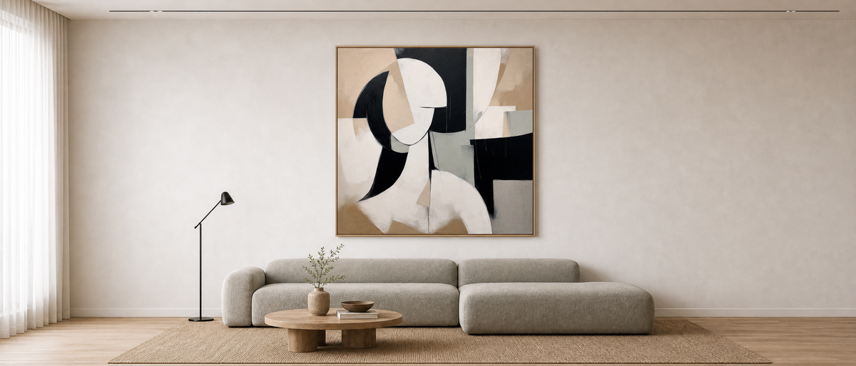 Abstract Curves in Neutral Tones