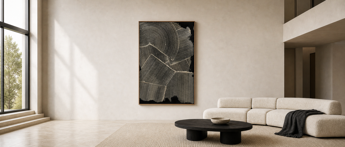 Concentric Lines on Charcoal