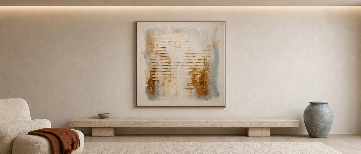 Weave in Ochre and Mist