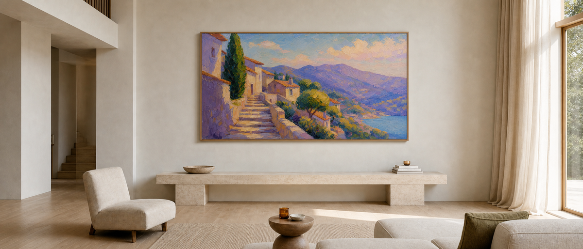 Hillside Village in Morning Light
