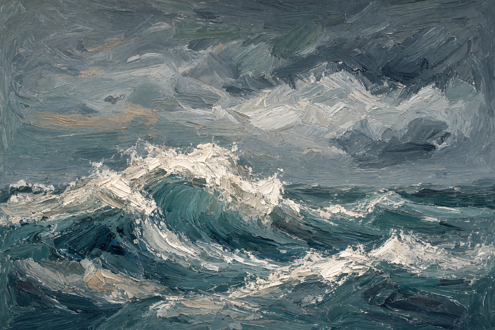 Storm Blue – Expressive Coastal Study