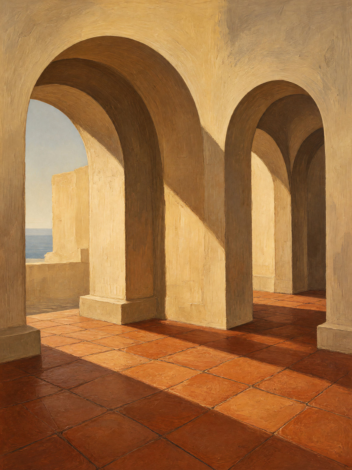 Sunlit Arcade – Warm Architectural Study