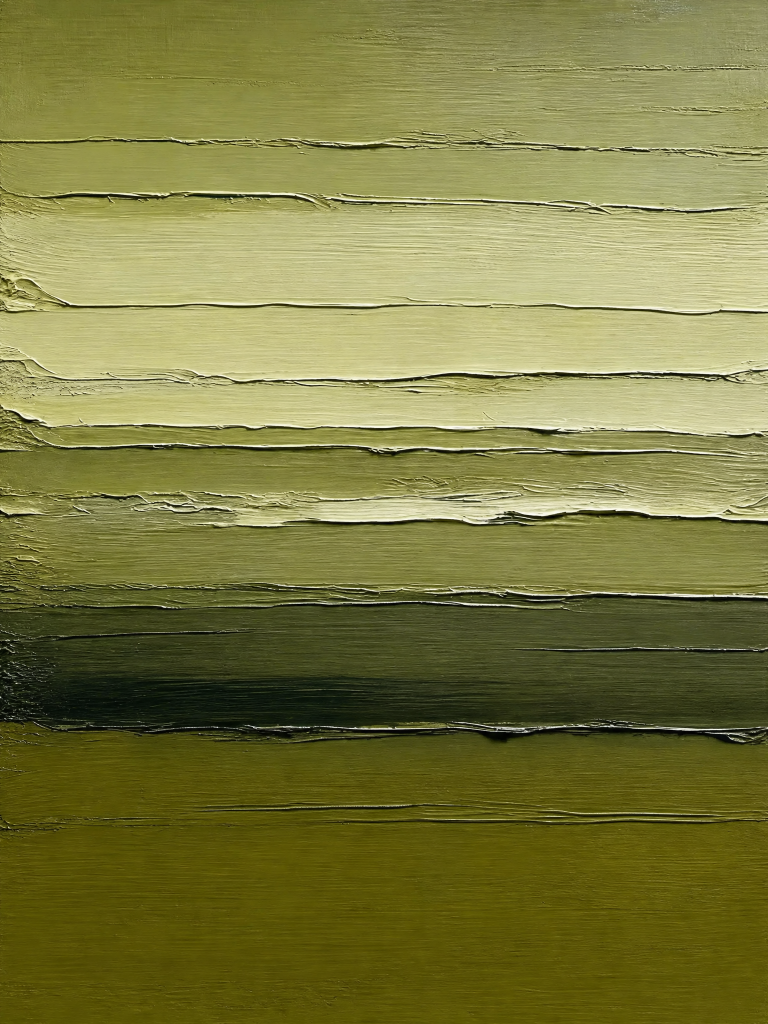 Olive Horizon Strata – Oil Painting artwork